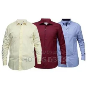 A Pack Of 3 Mens Office Designer Shirts - Maroon,Cream,Skyblue
