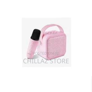 Kids Pink Karaoke Bluetooth Speaker.