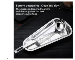 Scalloped Tray Stainless Steel Spoon Rest