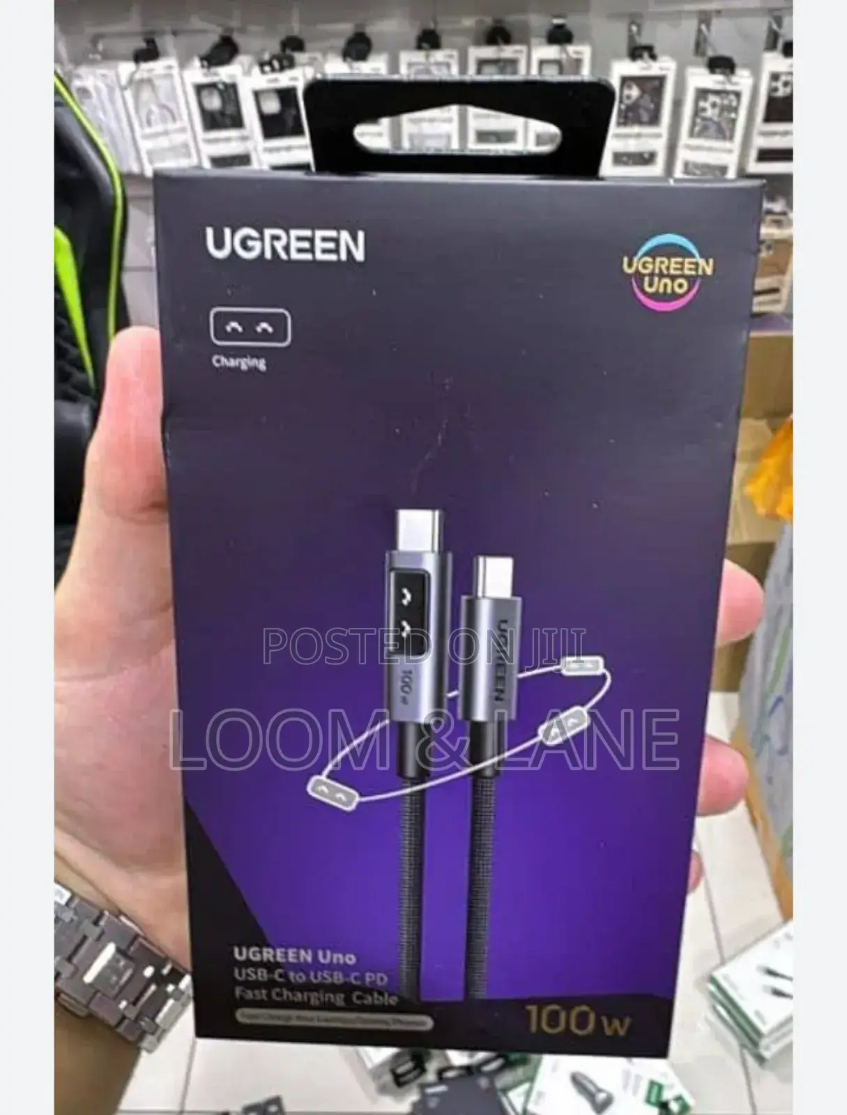 Ugreen Uno Usb C to Usb C Cable 100w Fast Charging Cable