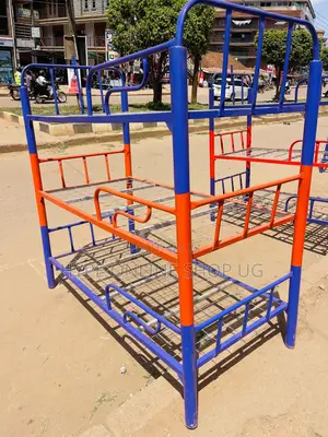3by6,Purple and Orange Triple Decker Bed