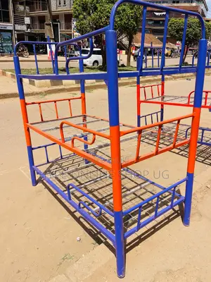 3by6,Purple and Orange Triple Decker Bed