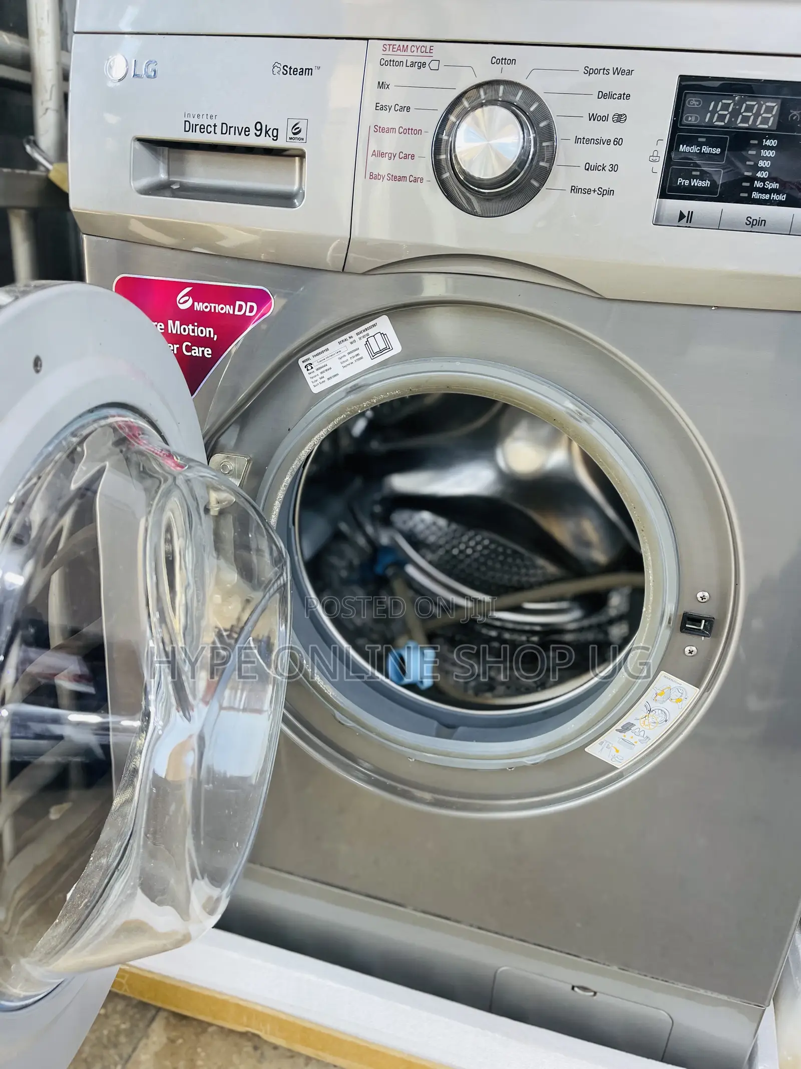 9kgs,Brandnew Front Loader Lg Washing Machine