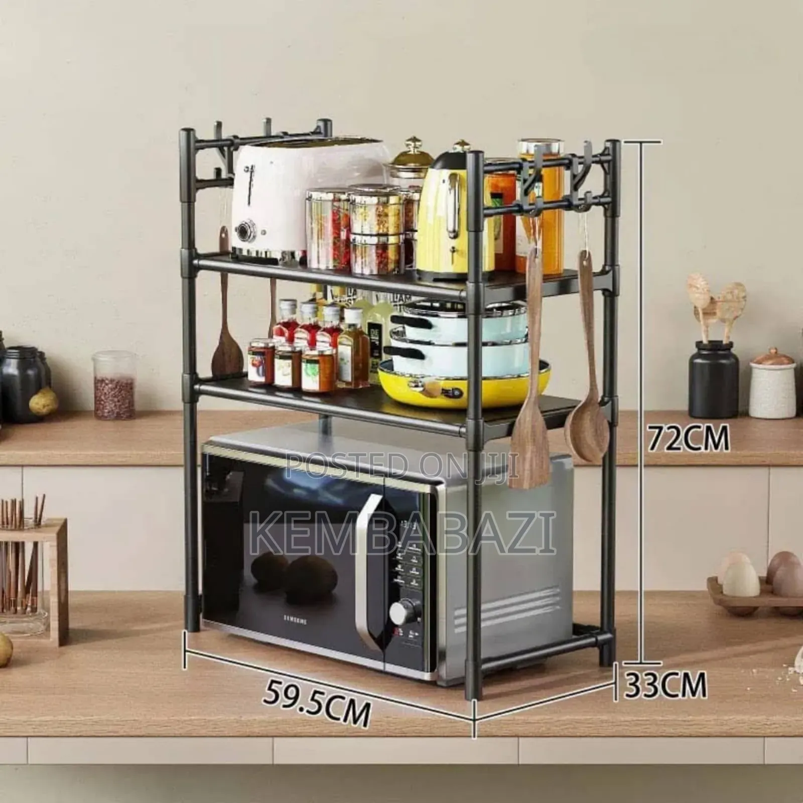Adjustable Metal Microwave Oven Storage Rack