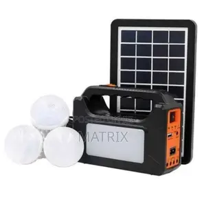 Solar Lighting System Solar Panel+Battery+ Lamp+ Dc Cable