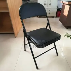 Black Frame Metallic Foldable Chair
