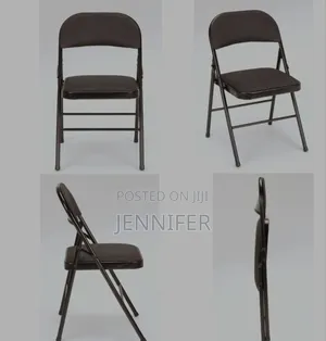 Black Frame Metallic Foldable Chair