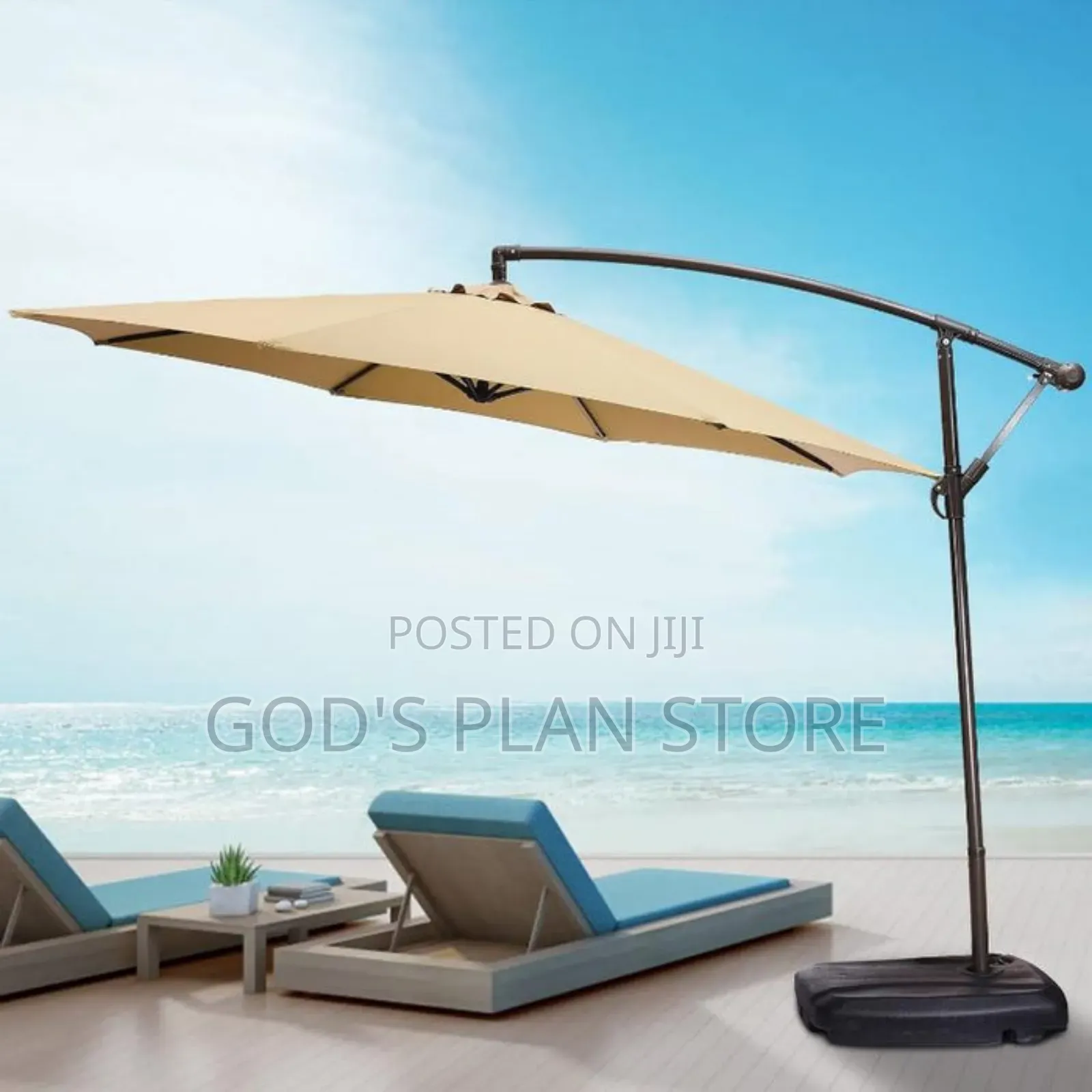 Khaki Outdoor Garden Umbrella