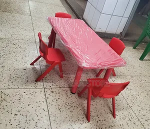 4 Kids Plastic Kids Chairs and Table