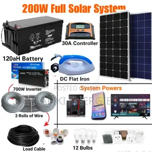 200w Solar System (With Dc Flat Iron)