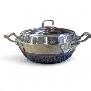36cm Stainless Steel Non-Stick Frying Pan – Smokeless Deep Stew Pan