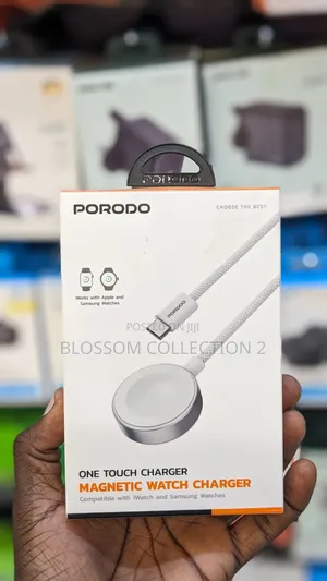 Porodo One Touch Magnetic Watch Charger for Samsung and iPhone
