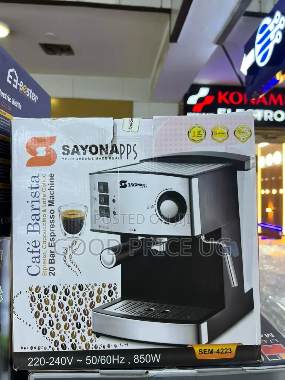 20 Bar Sayona Espresso Machine
