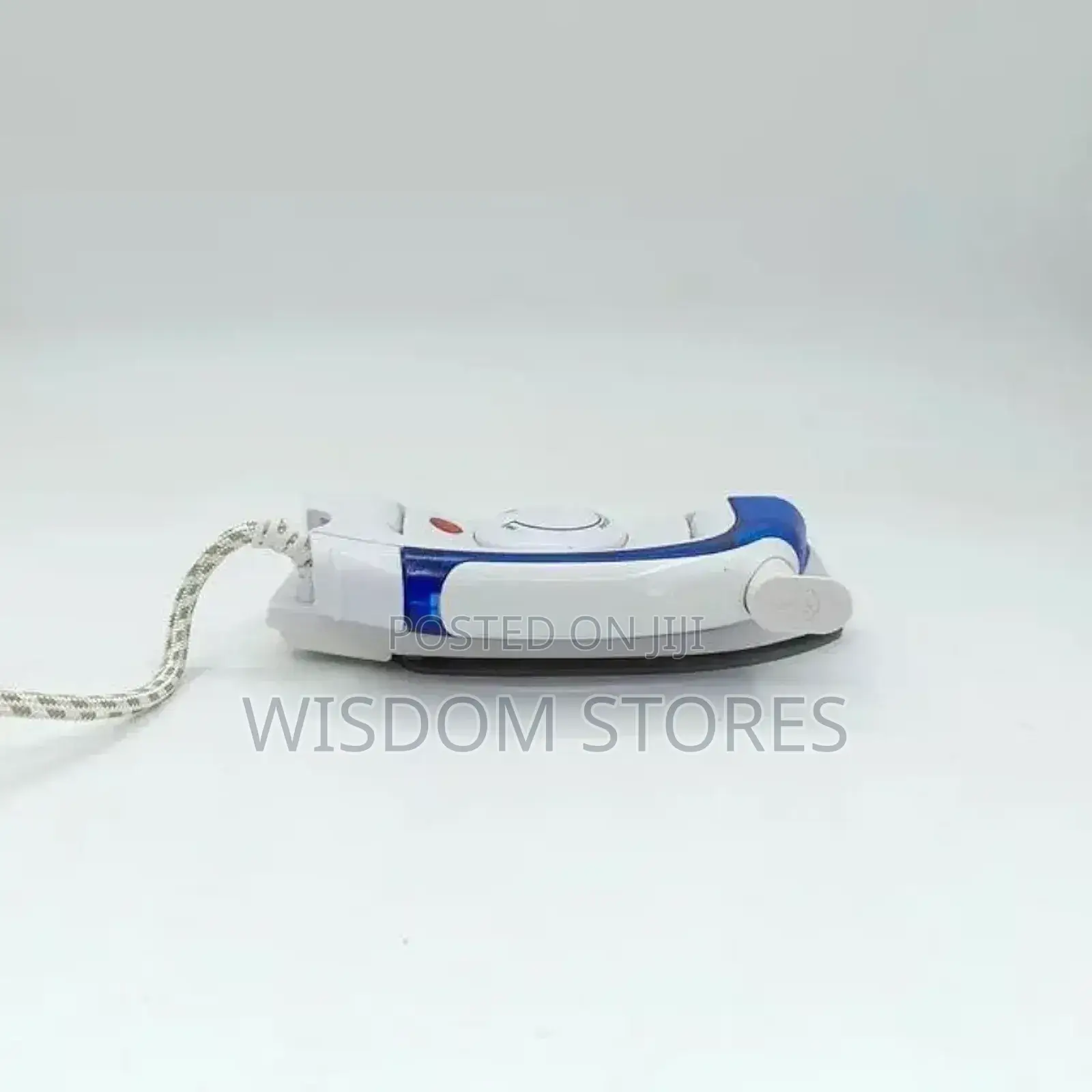 Foldable Travel Steam Iron, Variable Temperature Control, White Blue