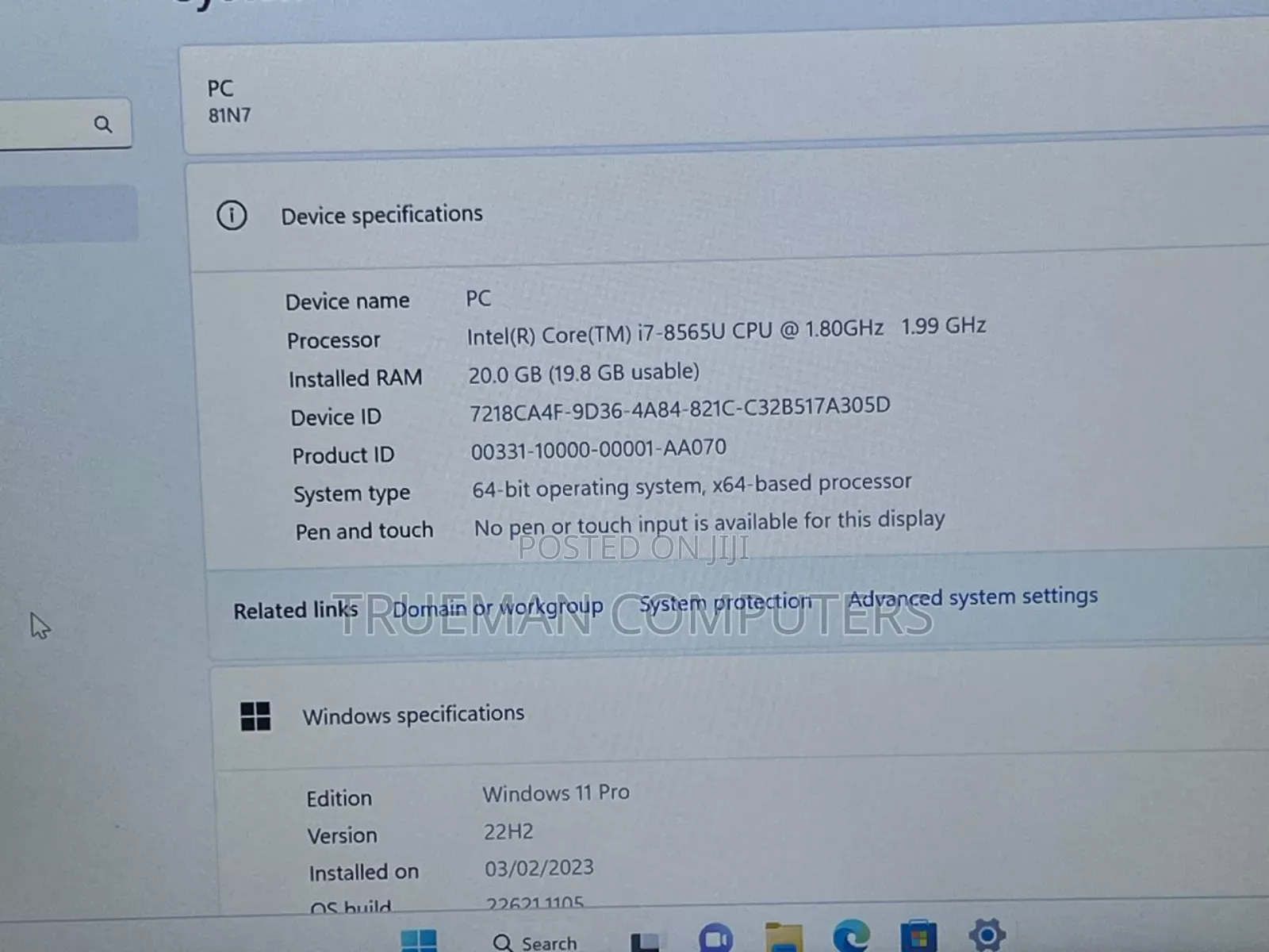Laptop Lenovo IdeaPad S340 8GB Intel Core I7 SSD 256GB