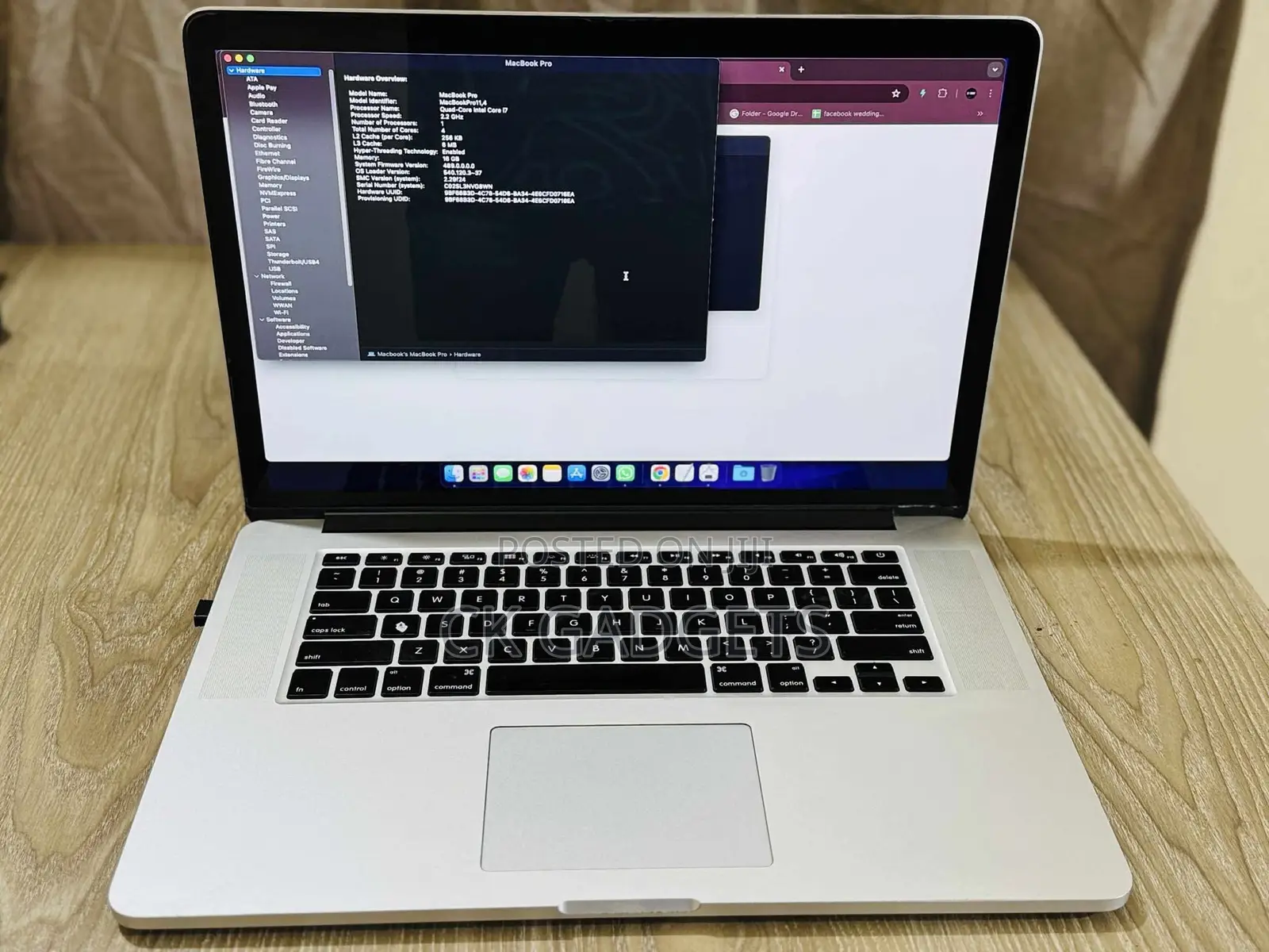 Laptop Apple MacBook Pro 2015 16GB Intel Core I7 SSD 512GB