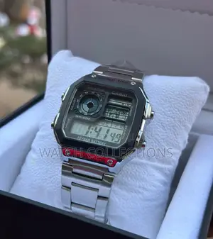 Men's Digital Watch With Stainless Steel Strap