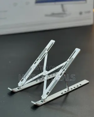 Metallic Folding Laptop Stand _ Silver