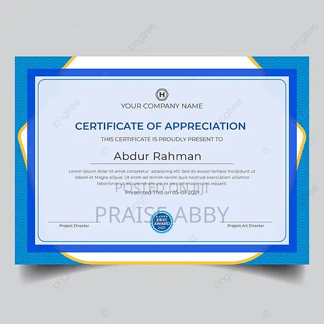 Certificates