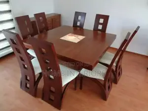 Coffee Brown Colored Eight Seater Dinning
