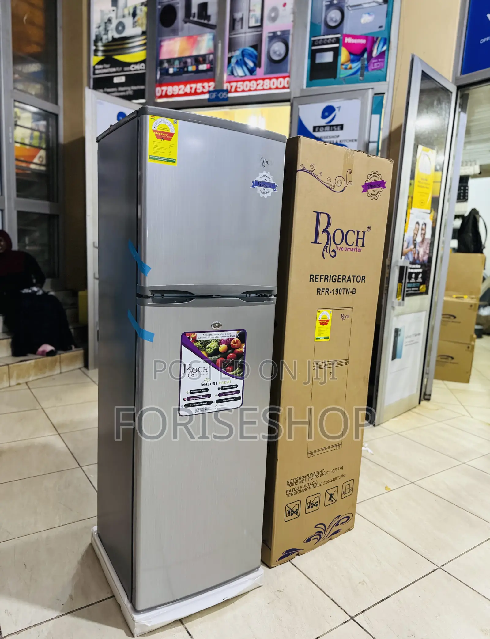Roch 190 Litres Double Door Fridge