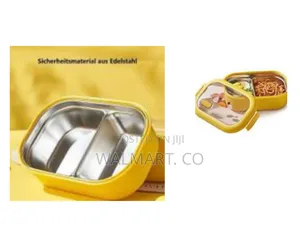 Portable 1000ml Stainless Steel Insulated Lunch Box-Yellow