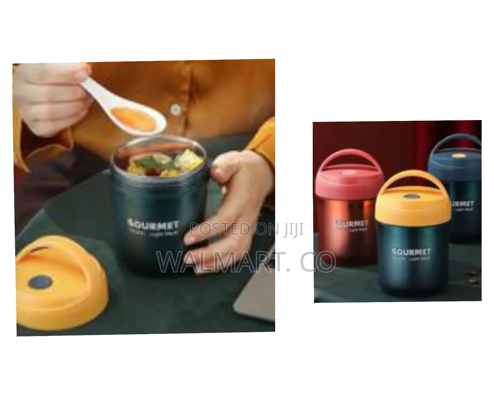 Plastic Insulated Thermal Lunch Box 500ml-Pink