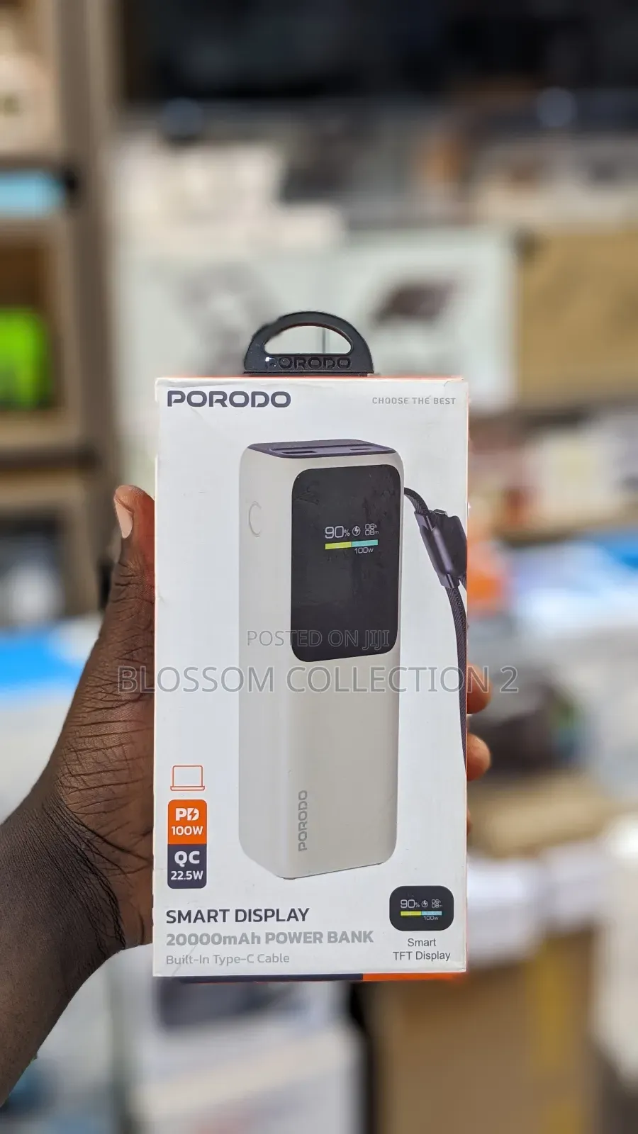 Porodo Smart Display 20000mah
Display / Usb-C Usb-A