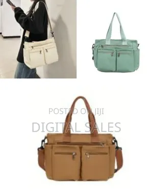 Minimalist Canvas Fashion Tote Bags for Women Multi Pockets Top