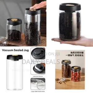 2 Pieces of 1200ml 1800ml Vacuum Sealed Tanks for Coffee Beans