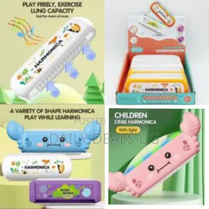8 Pack Light Plastic 16 Holes Harmonica Music Cartoon Harmonica Organ