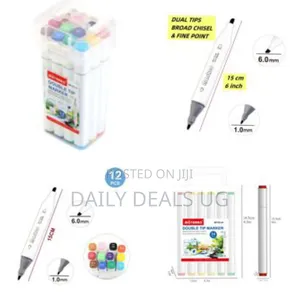 12 Colors Motarro Double Tip Marker Pen Art Markers Set Dual Heads