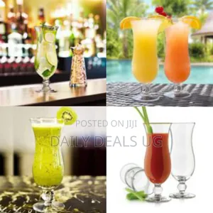 Set of 6 Waist Crystal Hurricane Glass 450ml