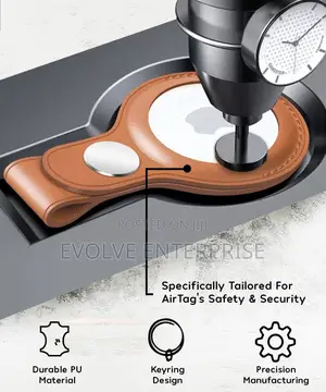 Pu Leather Keyring Holder Compatible With Apple Airtag
