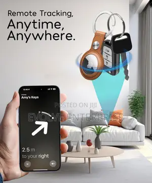 Pu Leather Keyring Holder Compatible With Apple Airtag