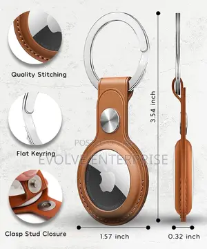 Pu Leather Keyring Holder Compatible With Apple Airtag