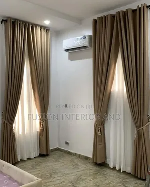 Dark. Gold Linen Curtains Fabric