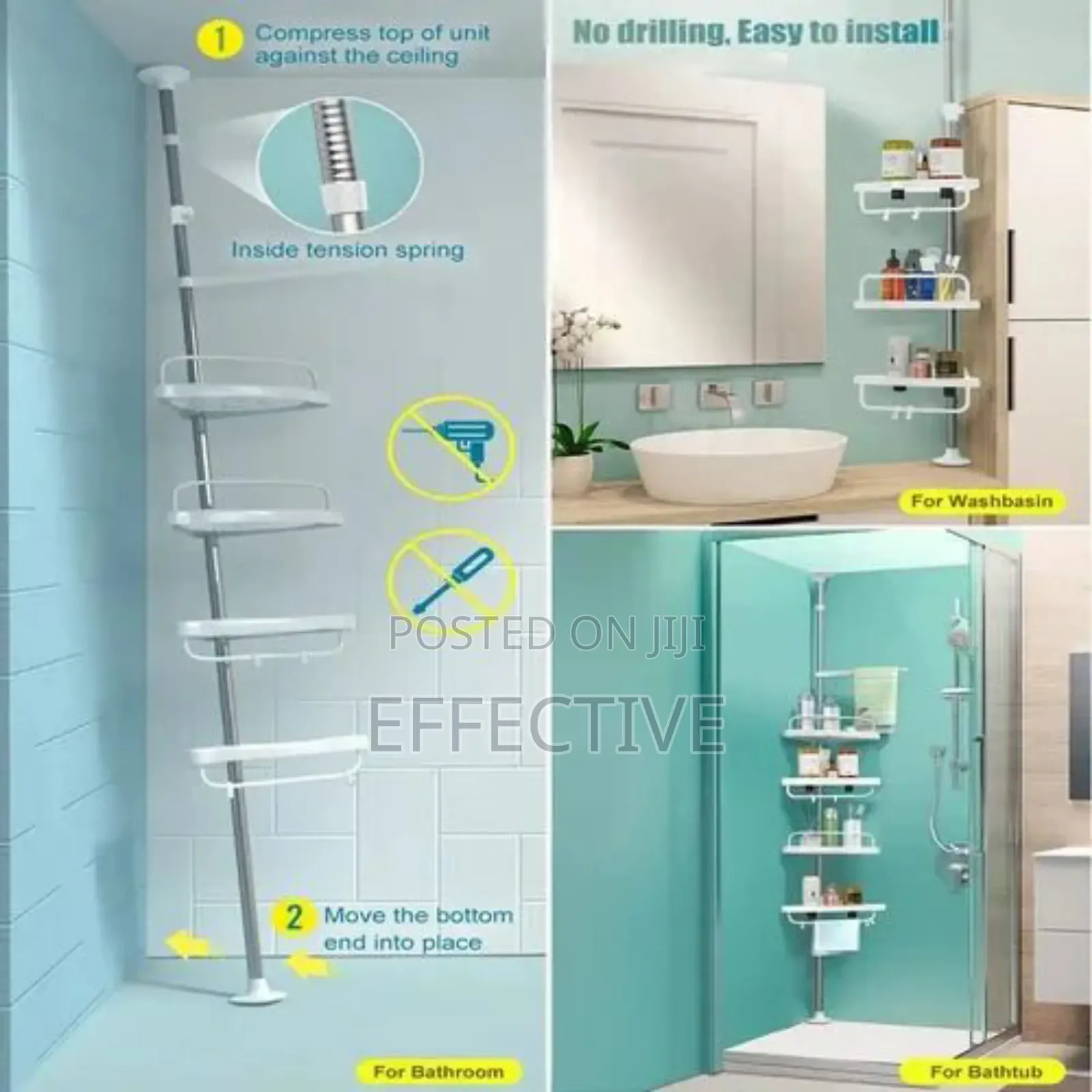 Telescopic Bathroom Corner Shelf