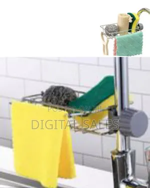 Kitchen Faucet Storage Rack Stainless Steel Sink Rack Removable