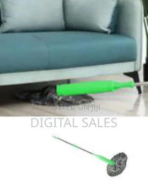 2 In 1 Dehydrated Mop With Bamboo Fiber Head , Self-wringing Twist