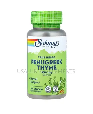 Fenugreek Thyme 950mg 100capsules Solaray