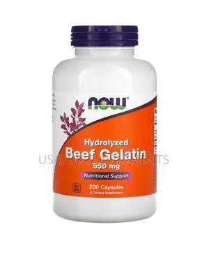Hydrolyzed Beef Gelatin 550mg 200capsules Now