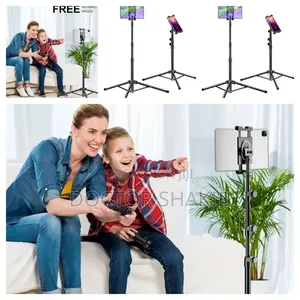 Height Adjustable Tablet And Phone Floor Stand