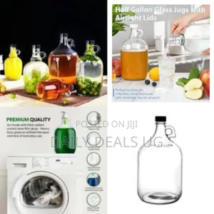 2.5 Litres of Transparent Juice Milk Fermenting Jug Beer Glass Bottle