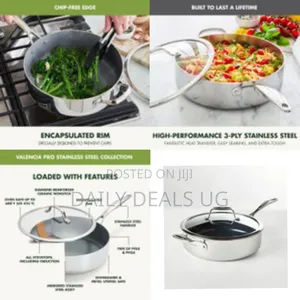 26cm Tri-Ply Stainless Steel 5qt Saute Pan With Lid, Induction Ready