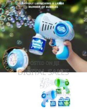 Kids Bubble Gun With 4 Bottles Solution, Automatic Bubble