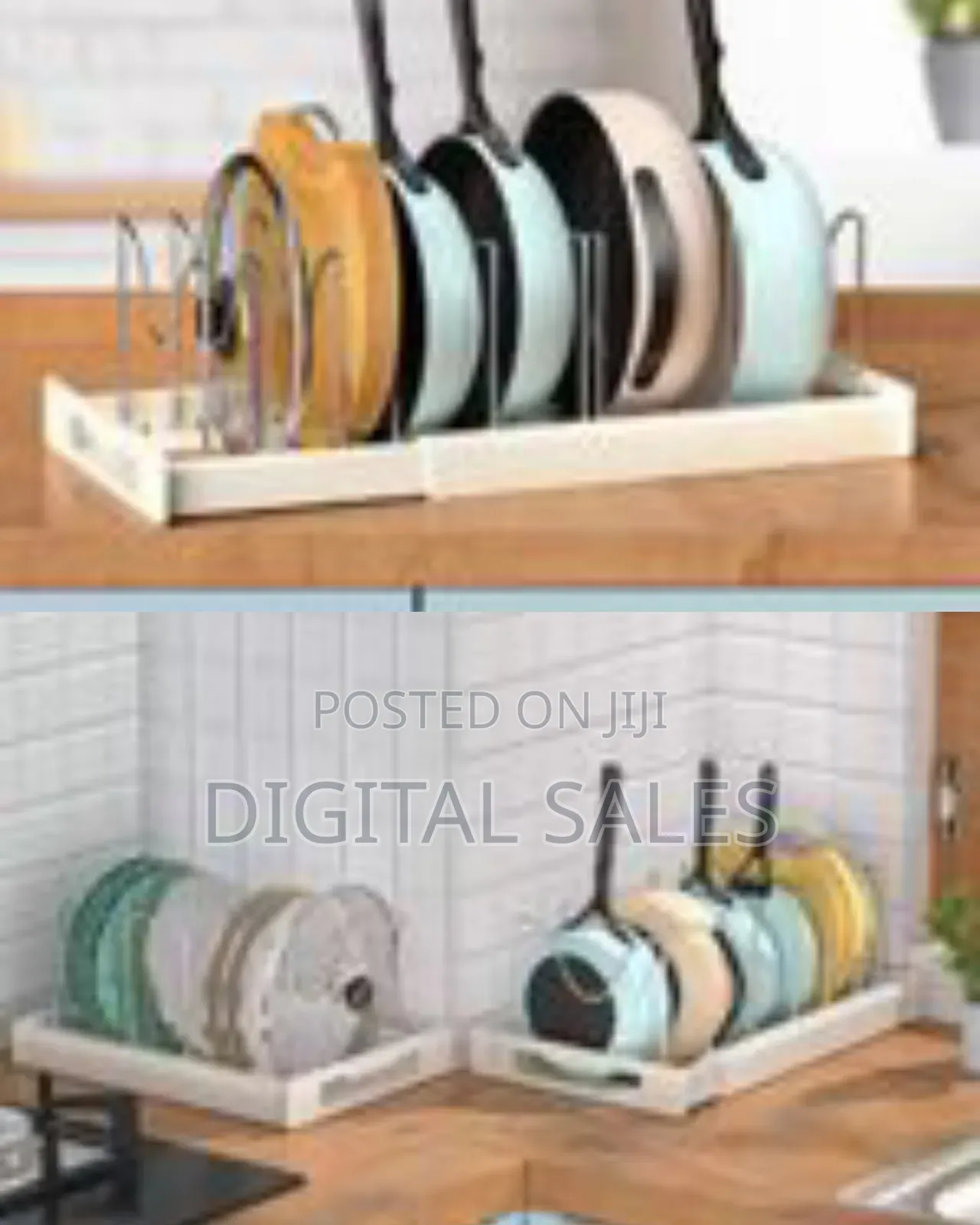 Drawer Store Kitchen Organizer for Pots Pans 7 Adjustable