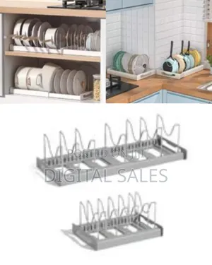Drawer Store Kitchen Organizer for Pots Pans 7 Adjustable