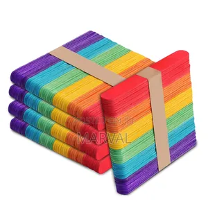 50pcs Colorful Jumbo Craft Sticks (Popsicle Sticks)
