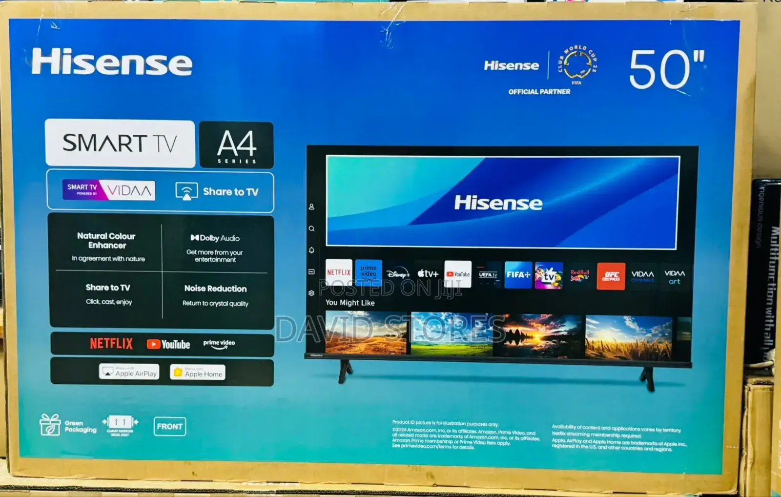Hisense 50-Inch Uhd Tv Vidaa Smart Tv With Lnbuilt Decoder – Black